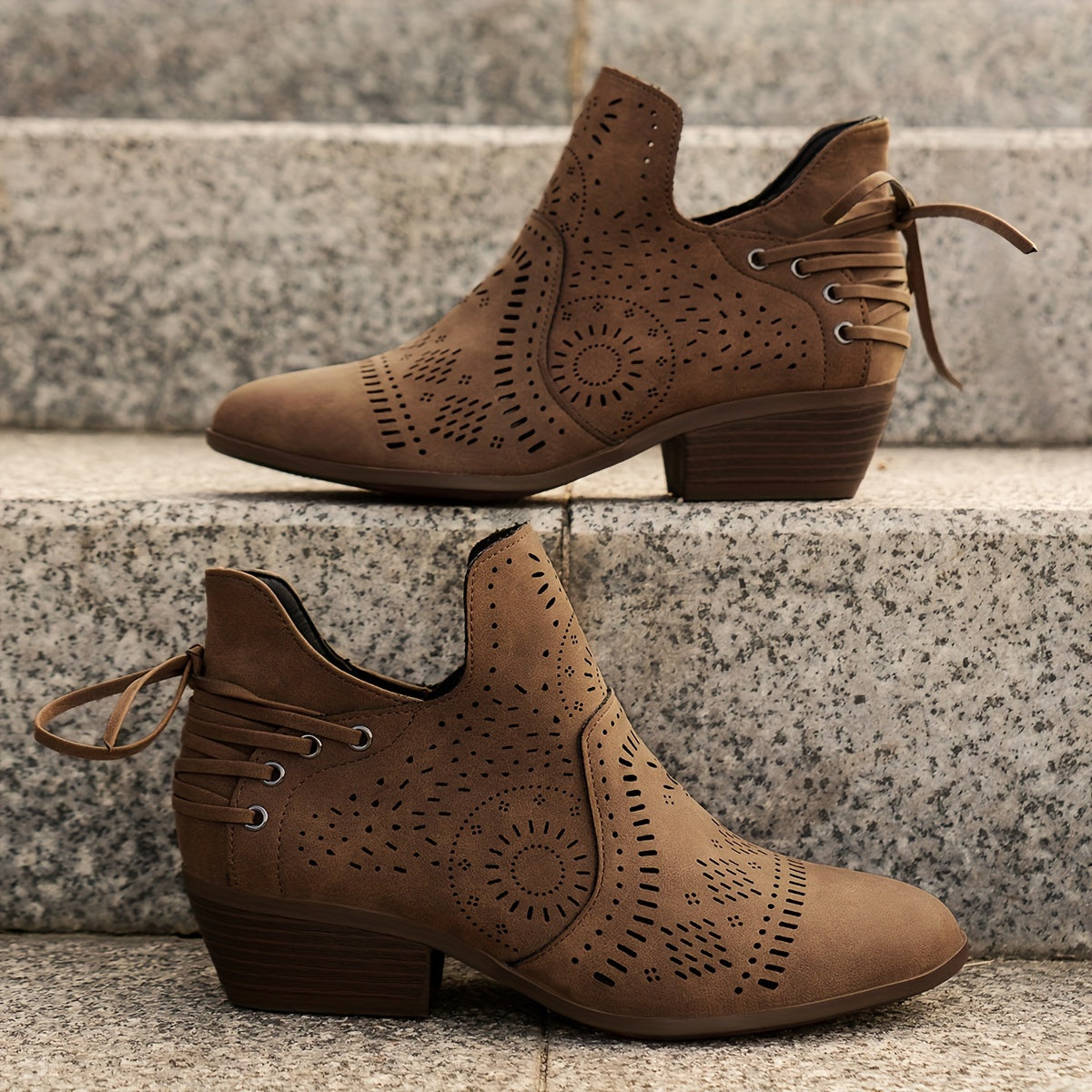 Helvano | Damen Stiefeletten mit Cut-out-Details