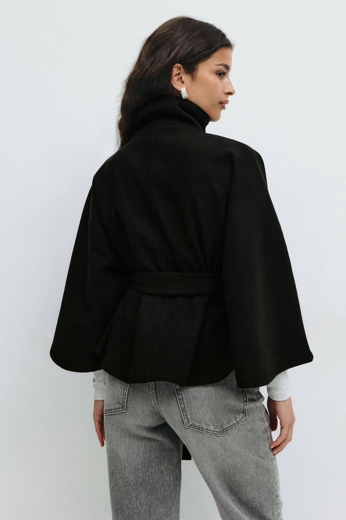 Helvano | Cape-Mantel mit Gürtel für Damen