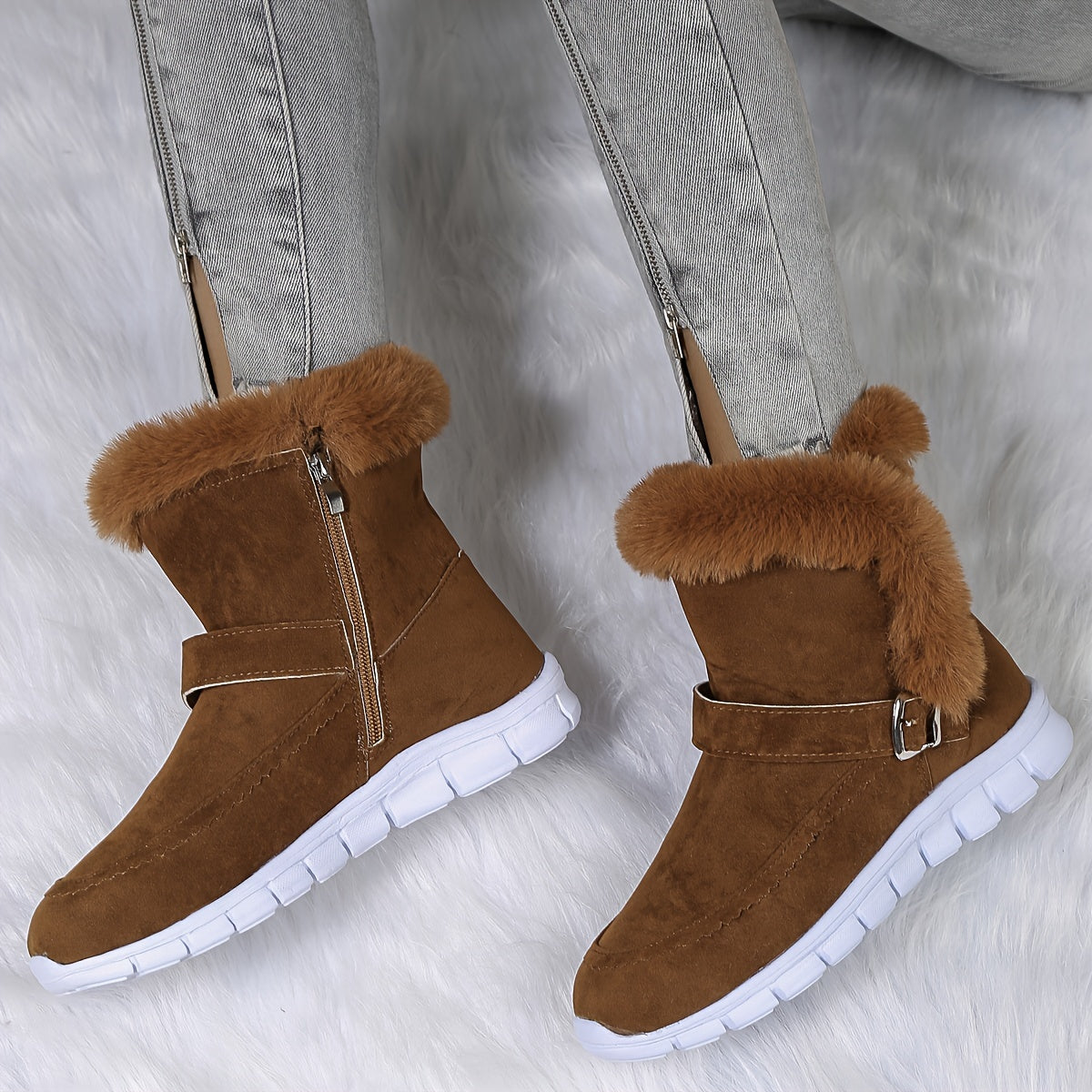 Helvano | Damen Winterstiefel mit Plüschbesatz