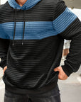 Helvano | Strukturierter Colorblock-Hoodie für Herren