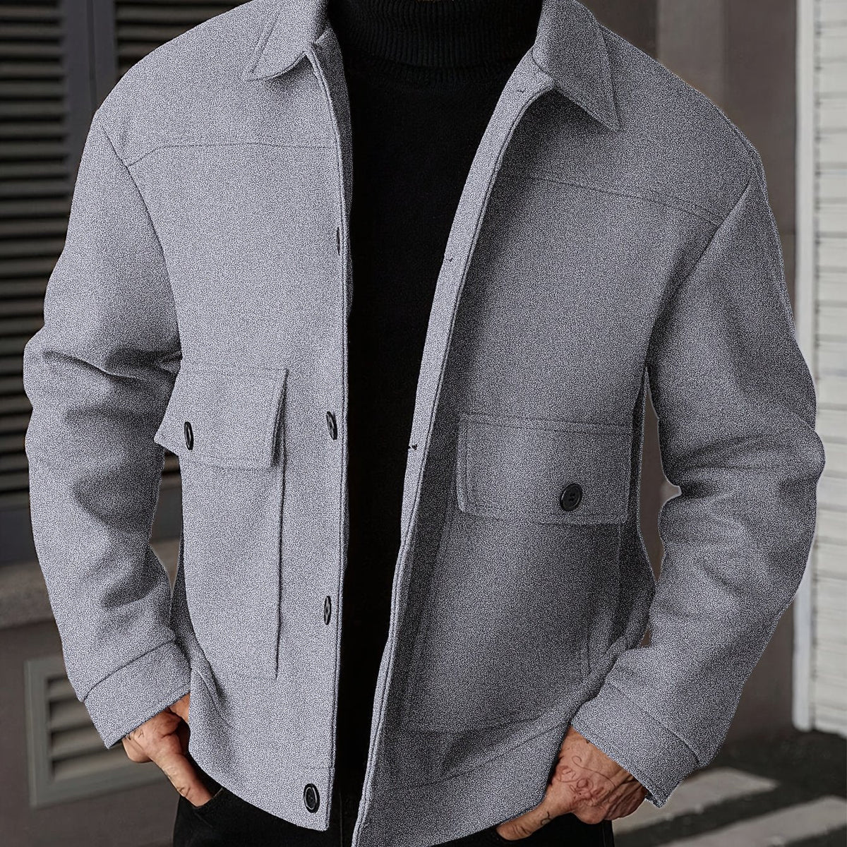 Helvano | Strukturierte Utility-Jacke für Herren