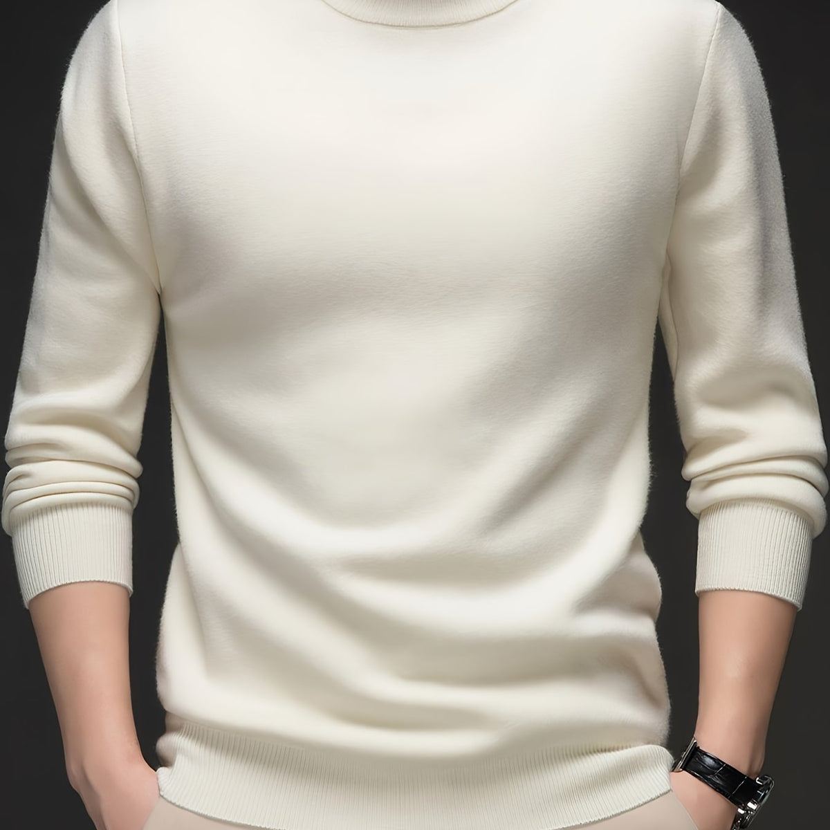 Helvano | Strickpullover mit Stehkragen für Herren