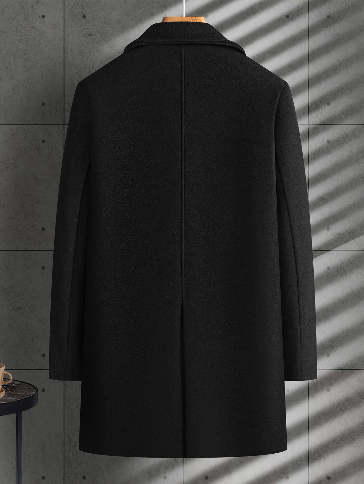 Helvano | Herren Midi-Mantel mit Reverskragen