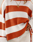 Helvano | Lockerer Colorblock-Strickpullover für Damen