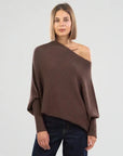 Helvano | Asymmetrisch drapierter Pullover für Damen