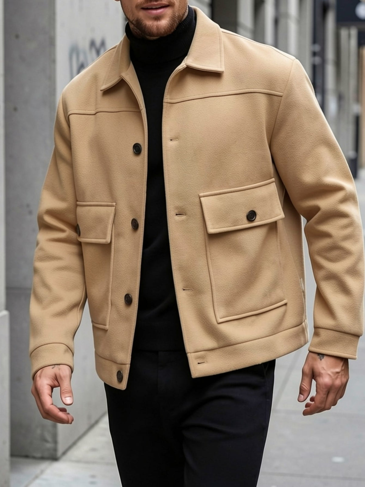 Helvano | Strukturierte Utility-Jacke für Herren