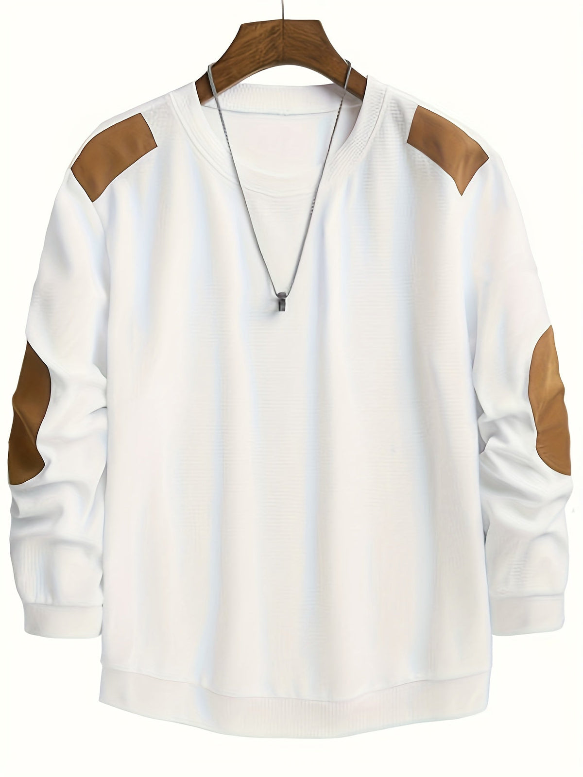 Helvano | Strukturierter Herren-Pullover mit Ellbogen-Patches