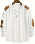 Helvano | Strukturierter Herren-Pullover mit Ellbogen-Patches