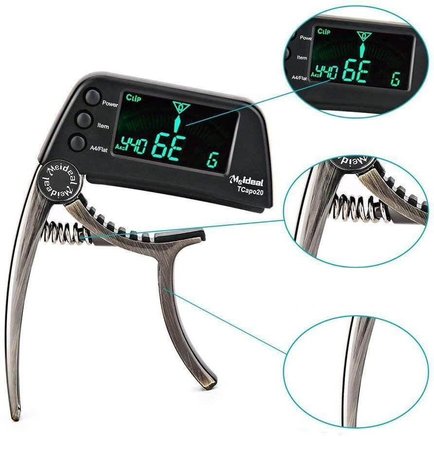 Helvano | 2-in-1 Gitarren-Capo mit Stimmgerät