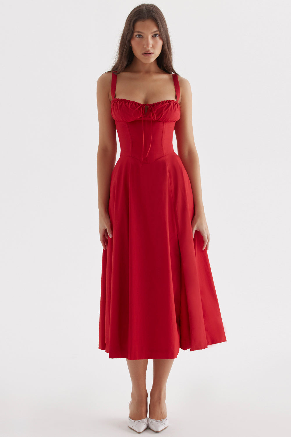 Helvano | Tailliertes Bustierkleid mit Blumenprint für Damen