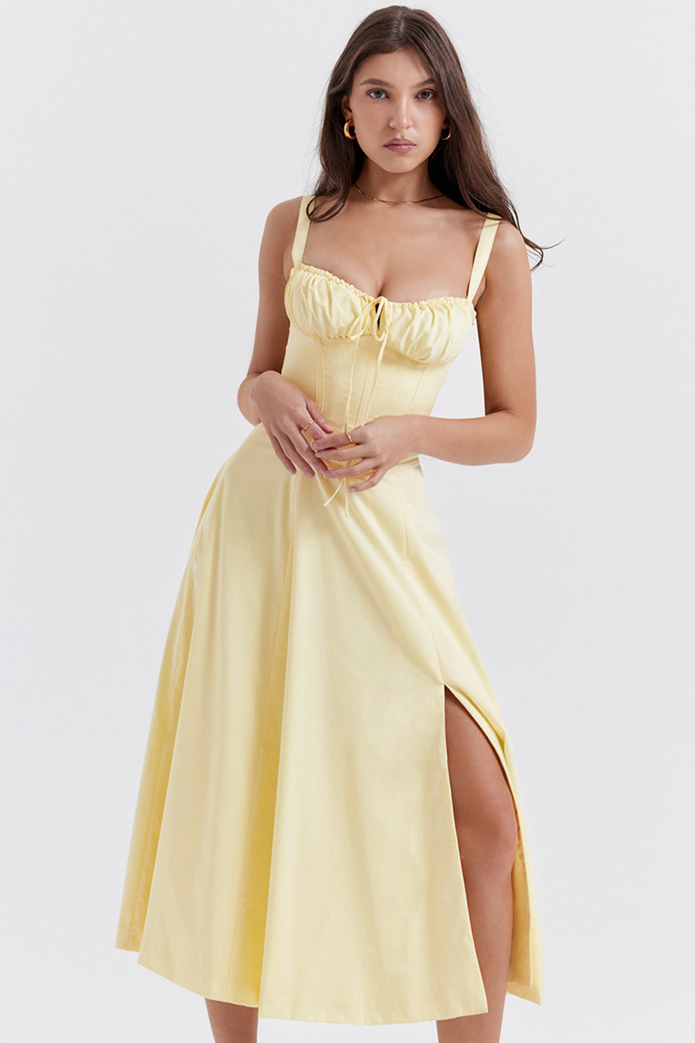 Helvano | Tailliertes Bustierkleid mit Blumenprint für Damen