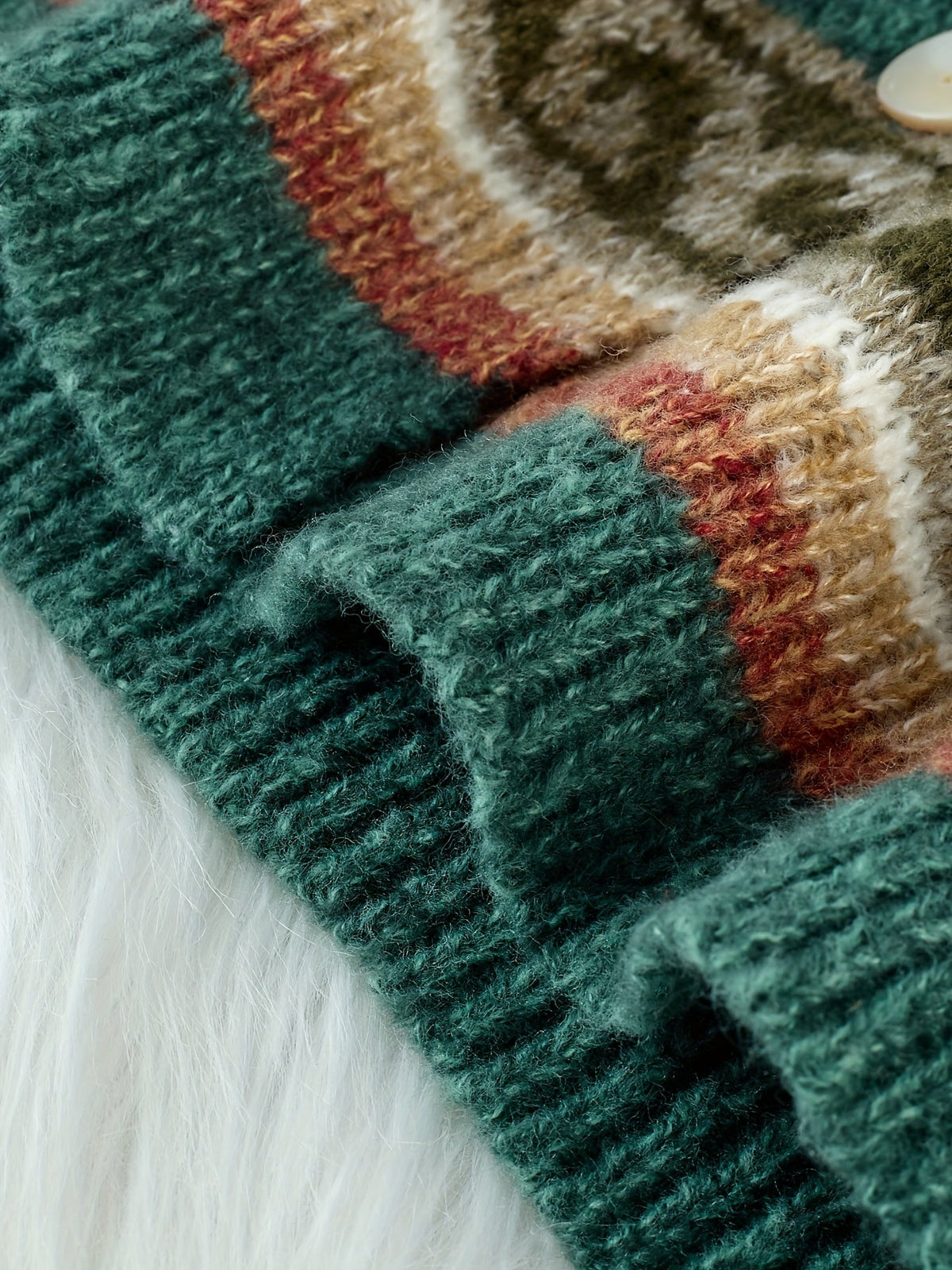 Helvano | Gemusterte Herren-Strickjacke mit Knopfleiste