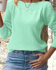 Helvano | Damen Strickpullover mit Ajour-Ärmeln