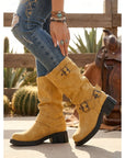 Helvano | Halbhohe Damen-Bikerboots mit Schnallen