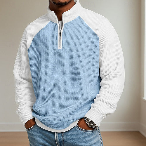Helvano | Strukturierter Troyer-Pullover für Herren