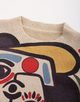 Helvano | Damen Strickpullover mit abstraktem Muster