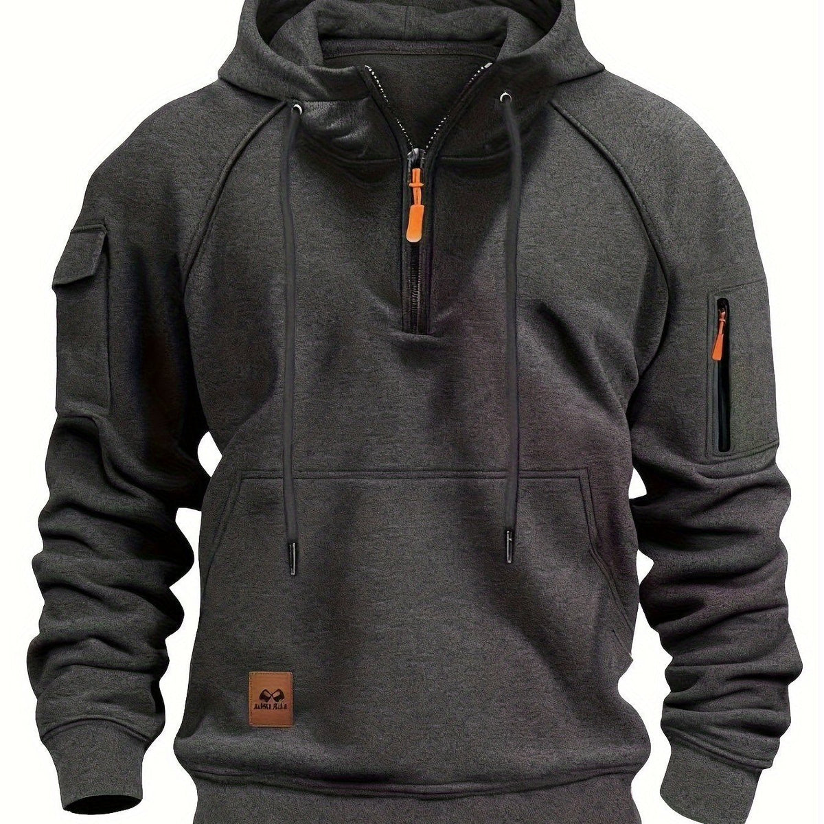 Helvano | Utility-Hoodie mit Kurzreissverschluss für Herren