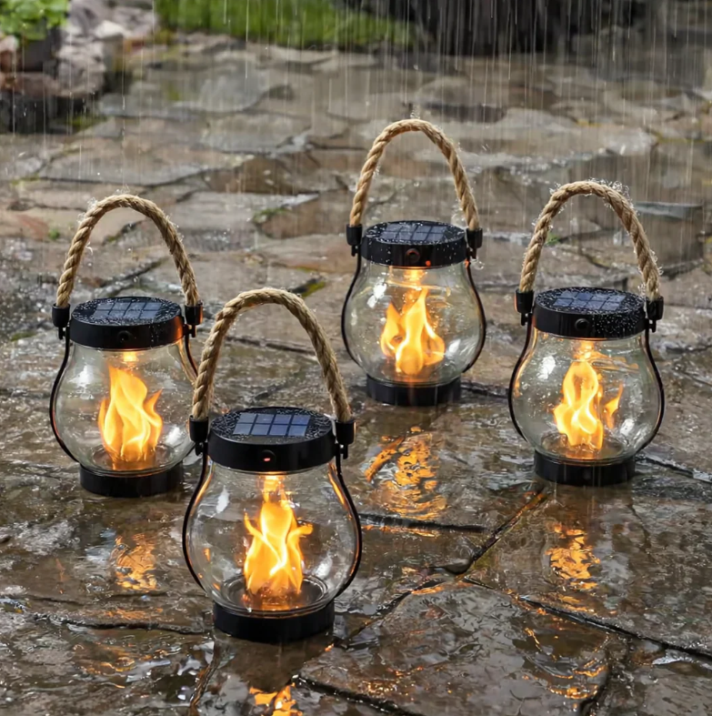 Helvano | Solar-Gartenlicht mit Flammeneffekt