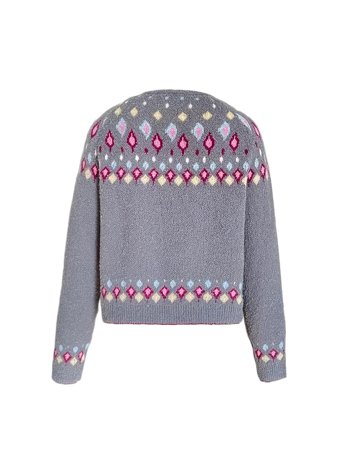 Helvano | Damen Strickjacke mit Norweger-Muster