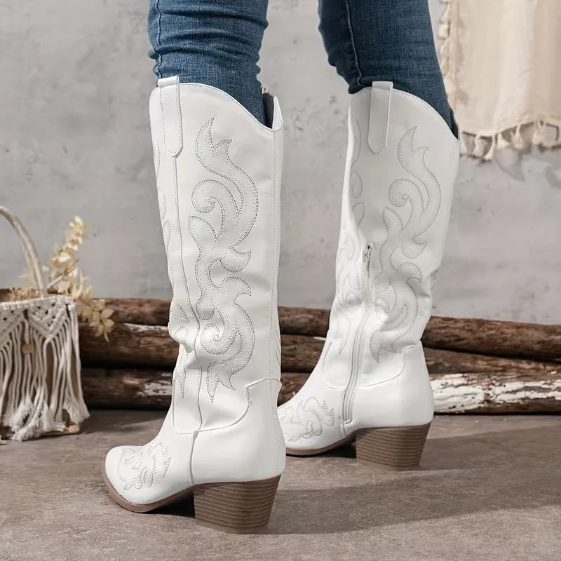 Helvano | Damen-Cowboystiefel mit Stickerei