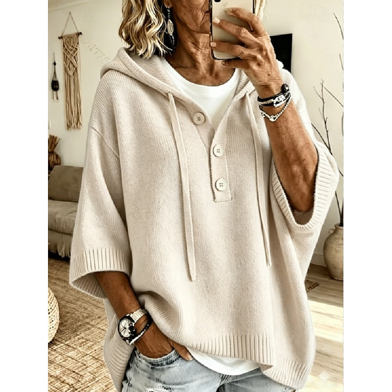 Helvano | Lockerer Strickpullover mit Kapuze für Herren