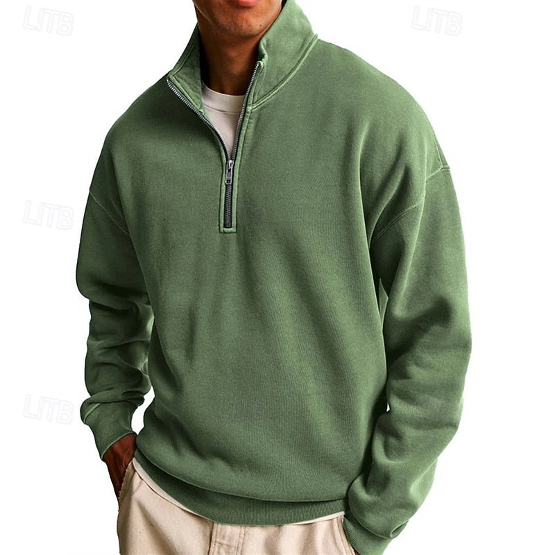 Helvano | Troyer Sweatshirt mit Reissverschluss für Herren