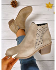 Helvano | Cut-out Stiefeletten mit niedrigem Absatz für Damen