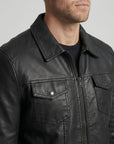 Helvano | Herren-Lederjacke in Schwarz
