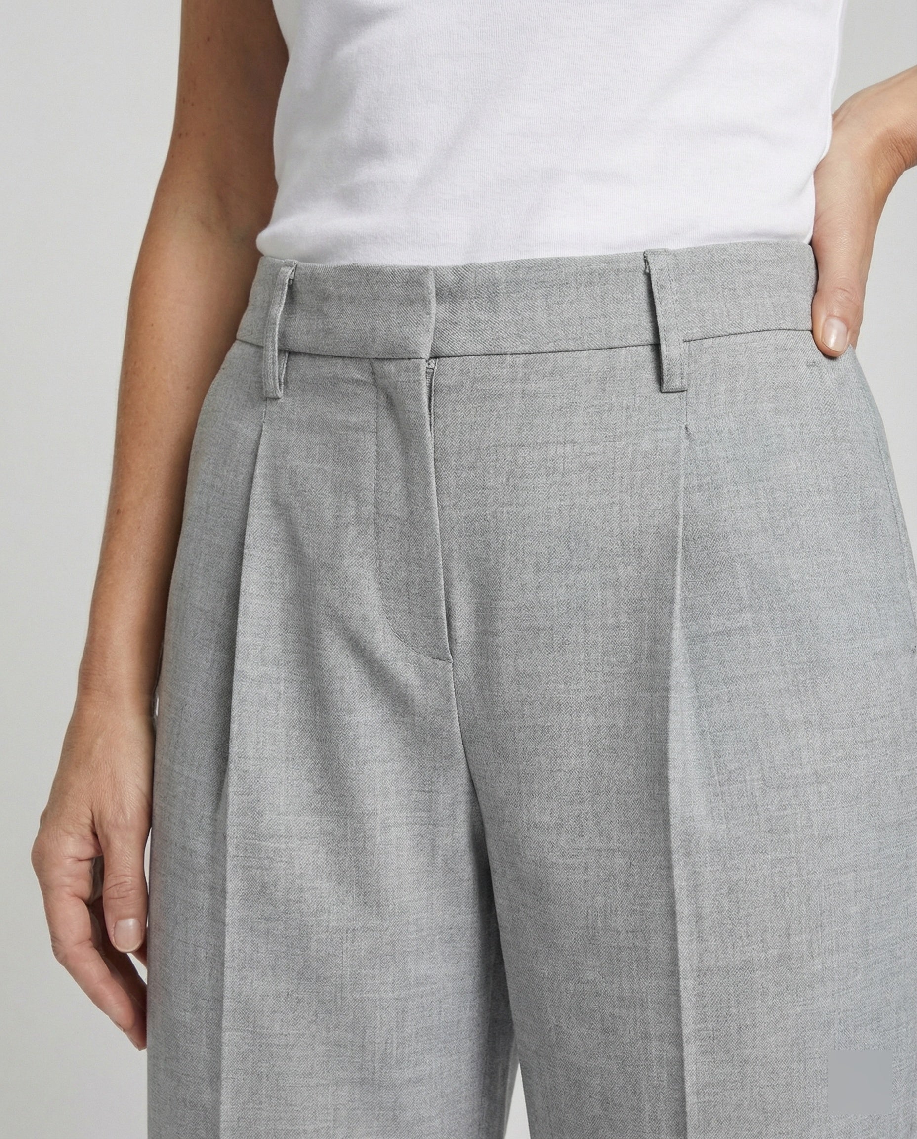 Helvano | Weite Anzughose mit hoher Taille für Damen