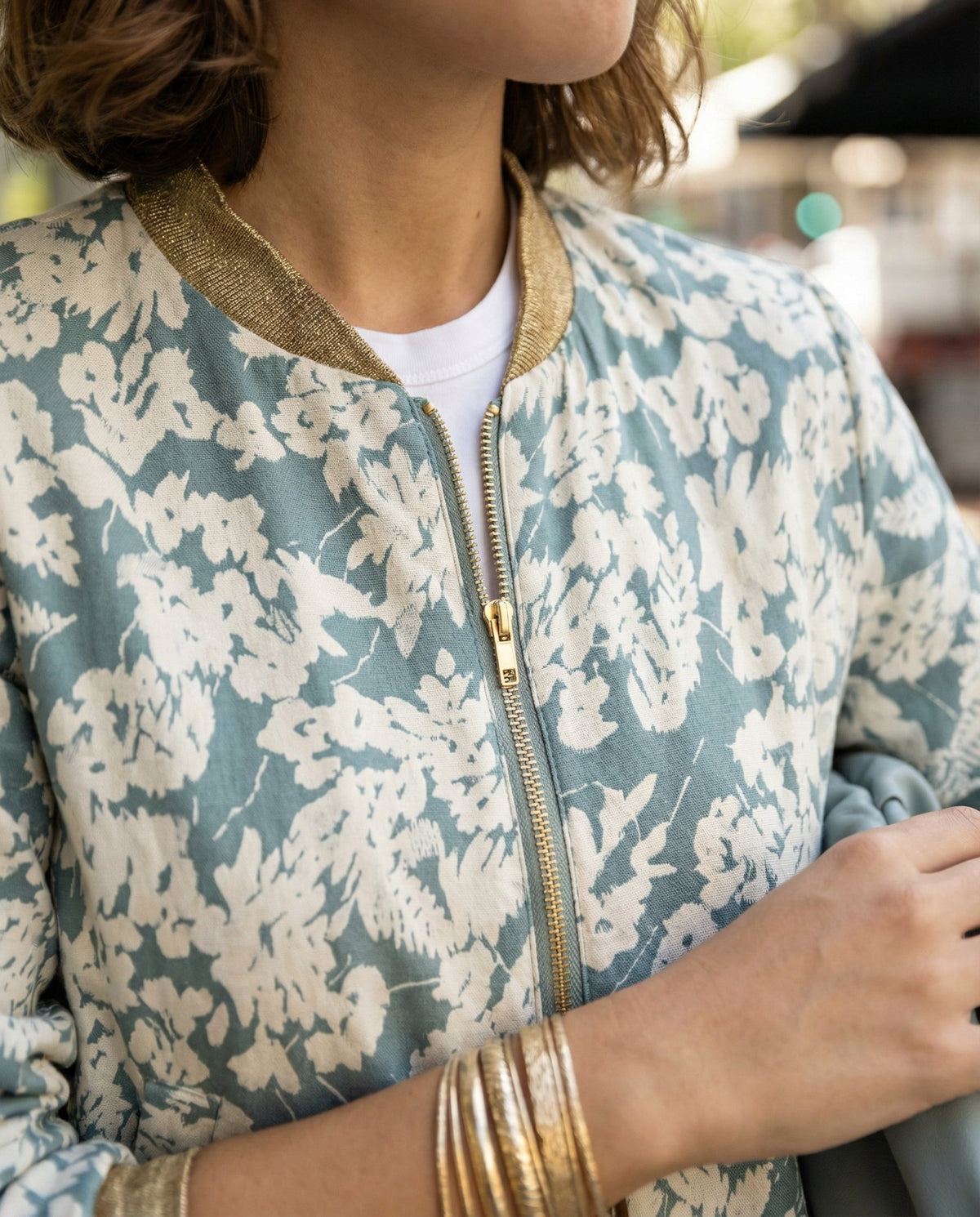 Helvano | Bomberjacke mit Blumenmuster für Damen