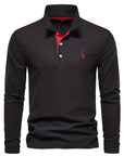 Helvano | Langarm-Poloshirt für Herren