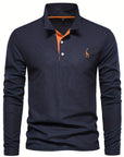 Helvano | Langarm-Poloshirt für Herren
