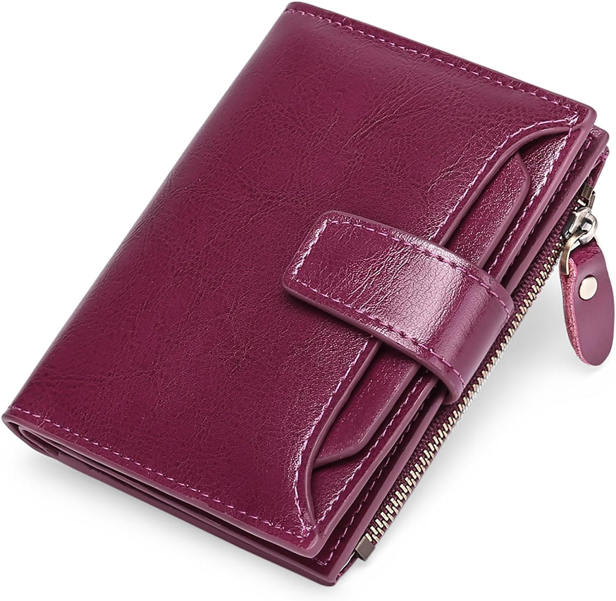 Helvano | Kompaktes Leder-Portemonnaie mit RFID-Schutz für Damen
