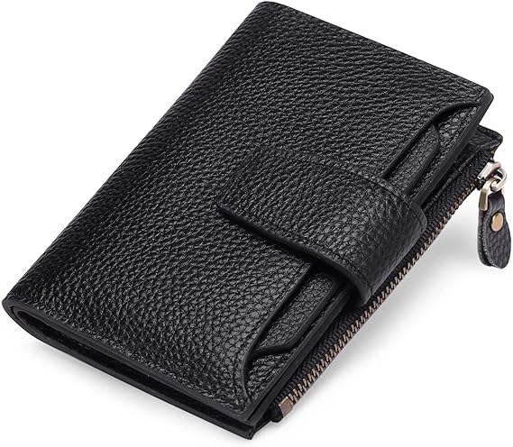 Helvano | Kompaktes Leder-Portemonnaie mit RFID-Schutz für Damen