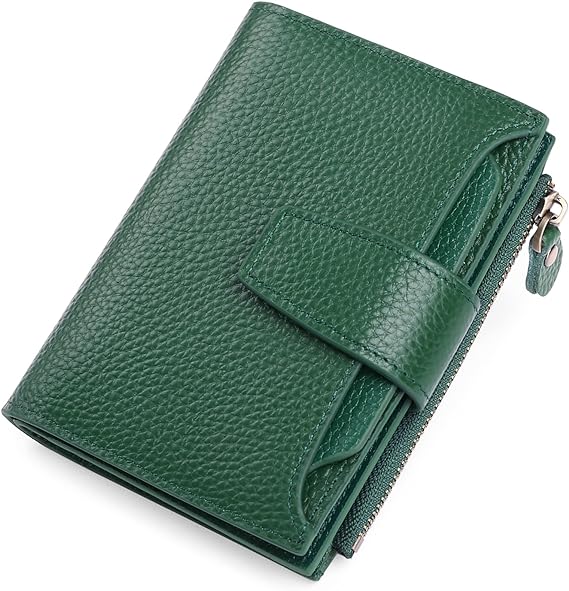 Helvano | Kompaktes Leder-Portemonnaie mit RFID-Schutz für Damen