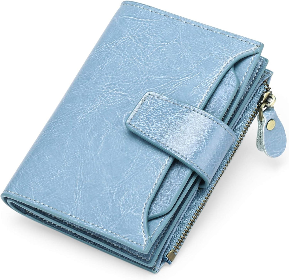 Helvano | Kompaktes Leder-Portemonnaie mit RFID-Schutz für Damen