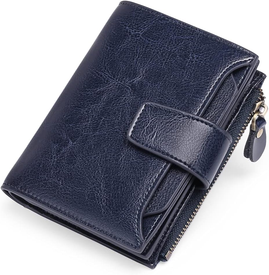 Helvano | Kompaktes Leder-Portemonnaie mit RFID-Schutz für Damen