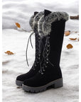 Helvano | Kniehohe Schnür-Winterstiefel für Damen