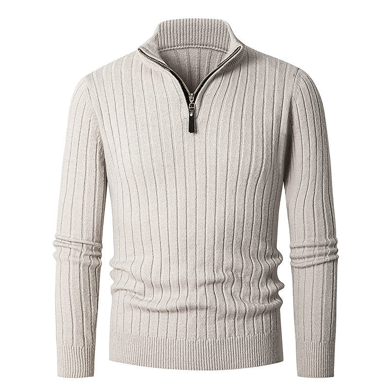 Helvano | Gerippter Troyer-Pullover für Herren