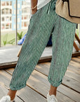 Helvano | Weite Streifenhose für Damen
