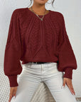 Helvano | Lockerer Zopfstrickpullover für Damen