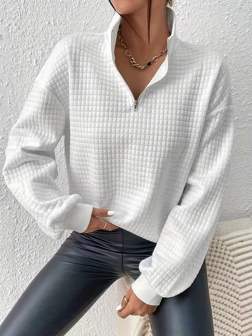 Helvano | Lockerer Half-Zip-Pullover für Damen