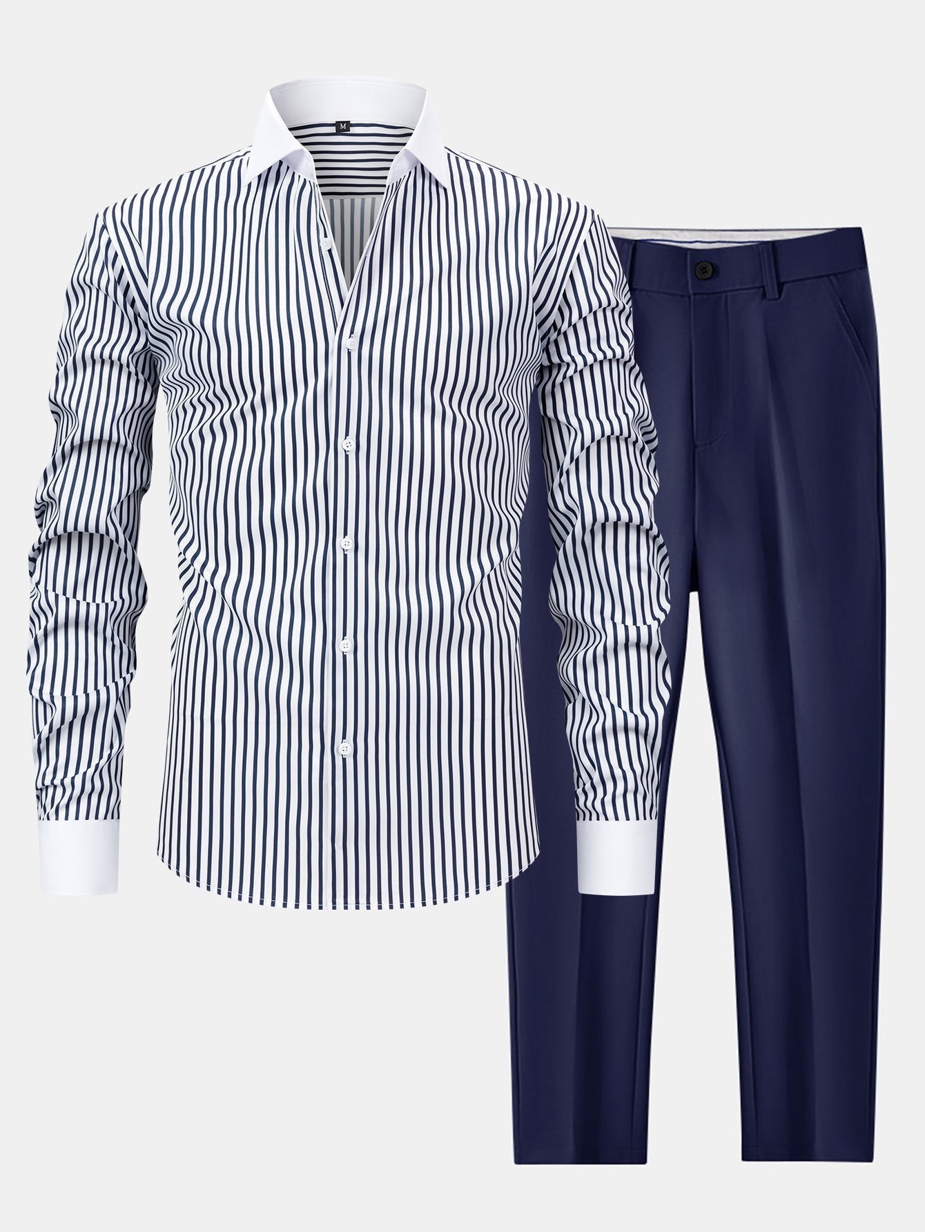 Helvano | Gestreiftes Herrenhemd mit Slim-Fit-Hose