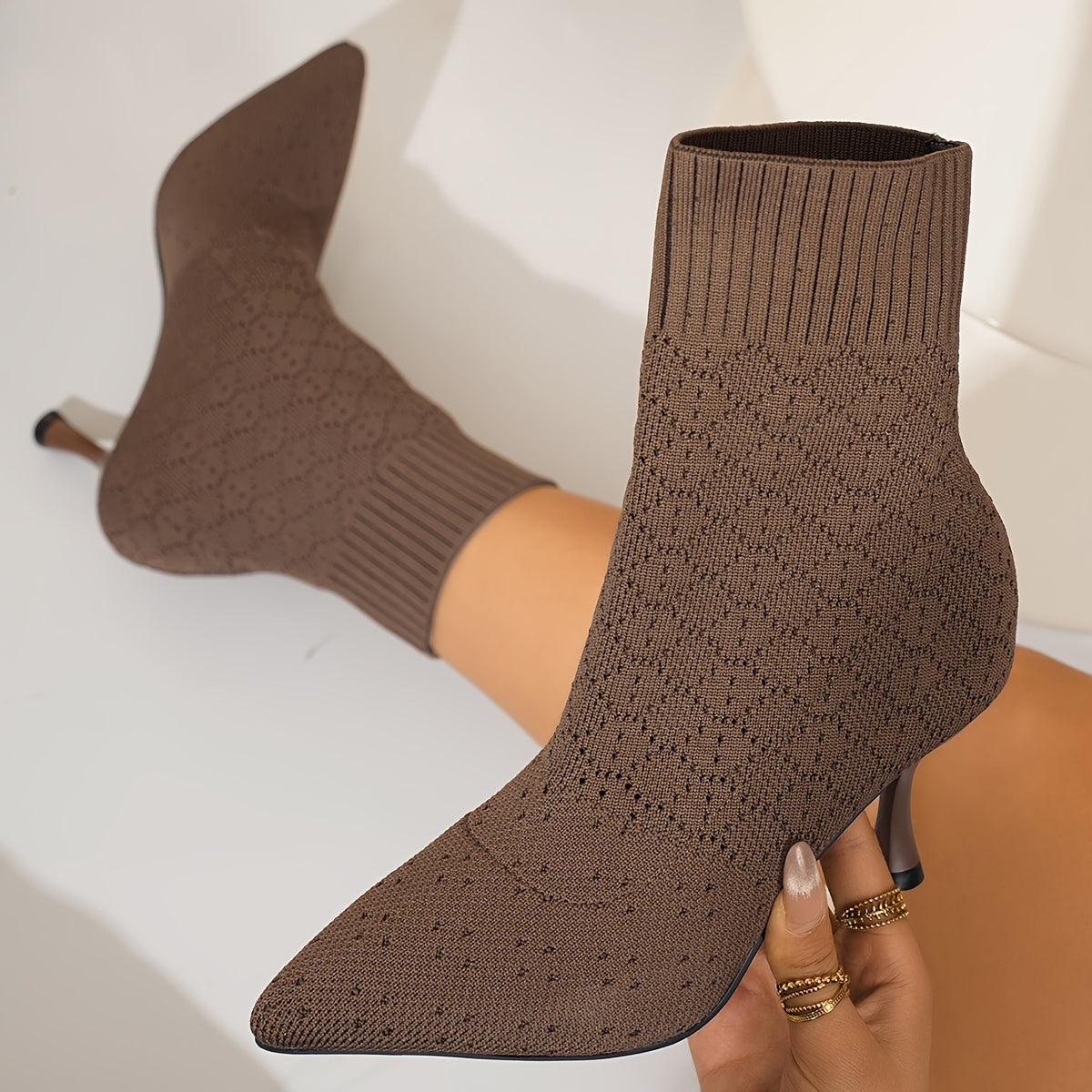 Helvano | Spitze Sock-Stiefeletten für Damen
