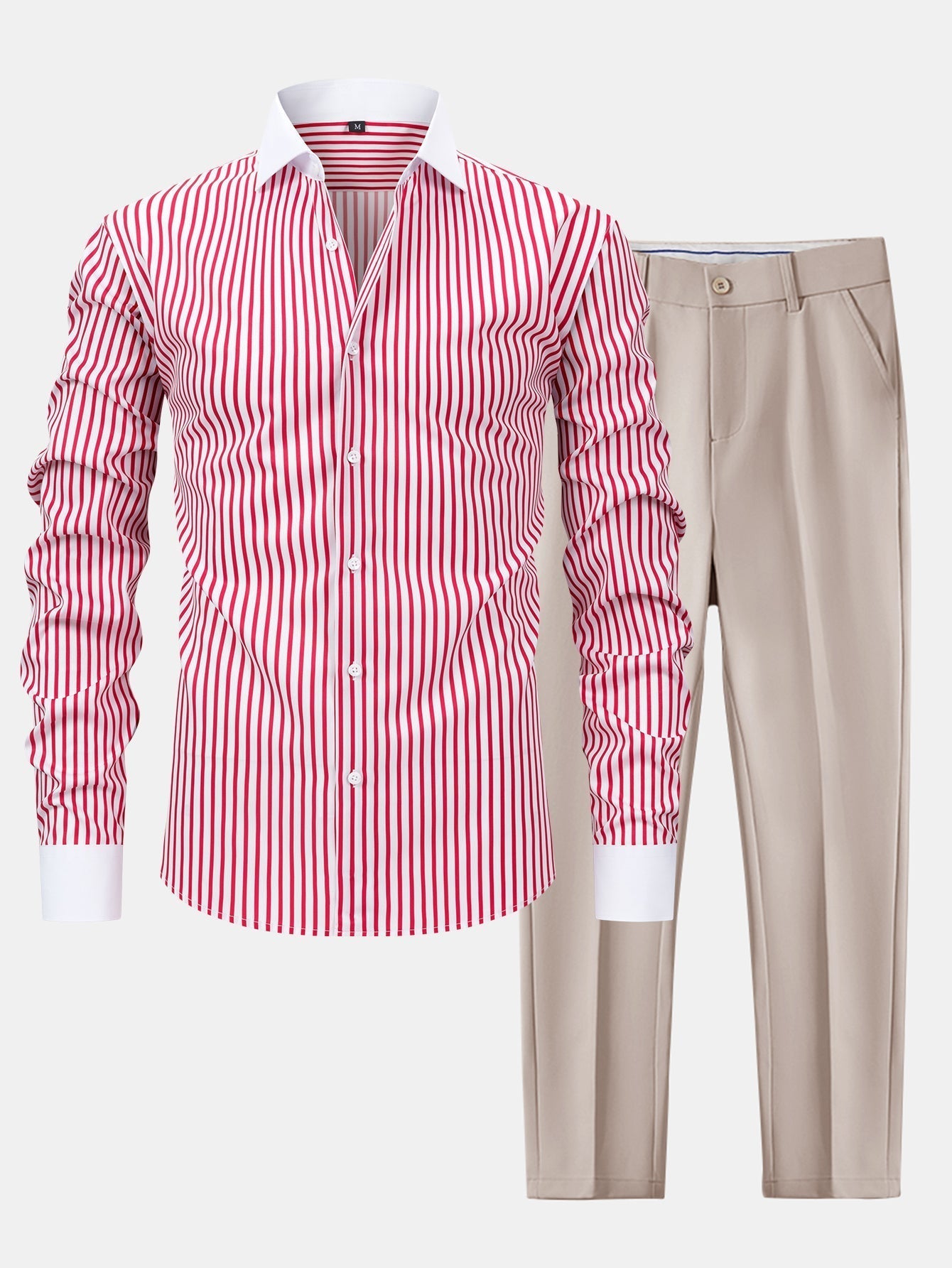 Helvano | Gestreiftes Herrenhemd mit Slim-Fit-Hose
