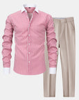 Helvano | Gestreiftes Herrenhemd mit Slim-Fit-Hose