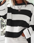 Helvano | Lockerer Colorblock-Strickpullover für Damen