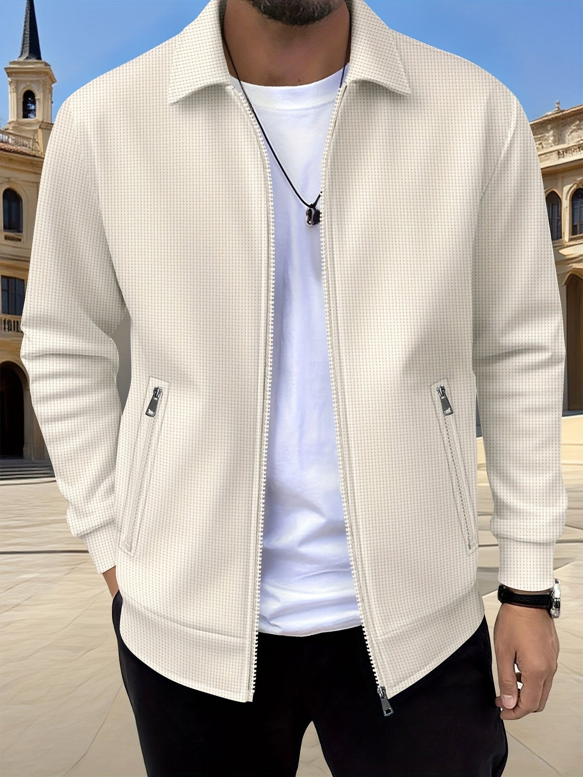 Helvano | Strukturierte Herren-Jacke mit Reissverschluss