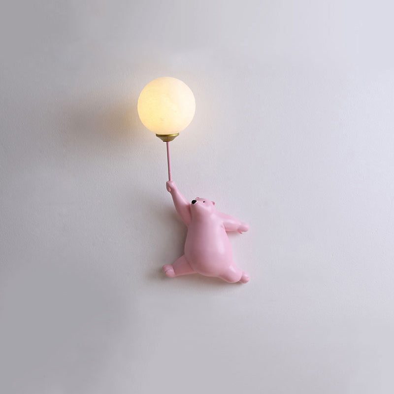 Helvano | Bären-Wandlampe mit Ballon fürs Kinderzimmer