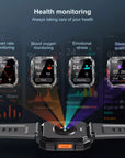 Helvano | Rugged Smartwatch mit Anruf & SOS in Schwarz